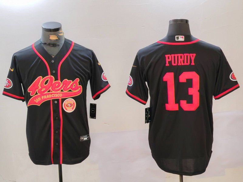 Men San Francisco 49ers #13 Purdy Black gold Joint Name 2024 Nike Limited NFL Jersey style 3->san francisco 49ers->NFL Jersey